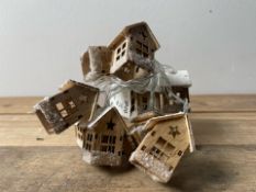 Wooden House String Lights