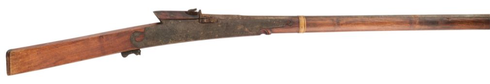 A 20 BORE INDIAN MATCHLOCK GUN (TORADOR), 19TH CENTURY