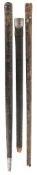 THREE LEATHER-COVERED WOODEN SCABBARDS, LATE 17TH AND 18TH CENTURIES