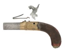 A 32 BORE PERCUSSION POCKET PISTOL, SIGNED YEARDLEY SHEFFIELD, BIRMINGHAM PROOF MARKS, CIRCA 1830