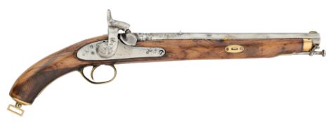 A COMPOSITE PERCUSSION LONG HOLSTER PISTOL