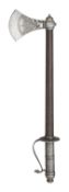 AN AXE (PHARASA), IN SOUTH INDIAN LATE 17TH CENTURY STYLE, 20TH CENTURY