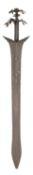 AN EARLY INDIAN BROADSWORD (KHANDA), 16TH/17TH CENTURY, POSSIBLY MADRAS
