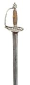 □ A SILVER-HILTED SMALL-SWORD, LONDON, 1761, MARK OF WILLIAM KINMAN