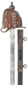 A SCOTTISH BASKET-HILTED BROADSWORD, LAST QUARTER OF THE 18TH CENTURY