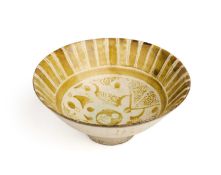 A LUSTRE PAINTED POTTERY BOWL, PERSIA, 12TH/13TH CENTURY