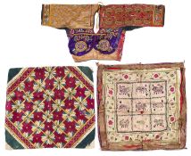 THREE SILK EMBROIDERIES, GUJARAT, WESTERN INDIA, 19TH/20TH CENTURY