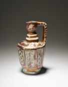 A SMALL LUSTRE PAINTED POTTERY EWER, KASHAN, PERSIA, 12TH/13TH CENTURY