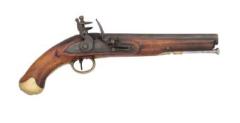 A .650 CALIBRE LIGHT DRAGOON FLINTLOCK PISTOL, BIRMINGHAM PROOF MARKS, CIRCA 1820