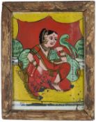 A REVERSE GLASS PAINTING, TAMIL NADU, SOUTH INDIA, CIRCA 1900