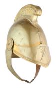 A FRENCH COPPER ALLOY FIREMAN'S HELMET, ETAMPES, DATED 1867