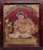 A TANJORE PAINTING DEPICTING BALAKRISHNA, TAMIL NADU, SOUTH INDIA, LATE 19TH CENTURY