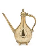 A MUGHAL BRASS EWER, INDIA, 18TH CENTURY