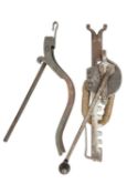A CRANEQUIN FOR A CROSSBOW IN 16TH CENTURY STYLE AND A GOAT'S FOOT LEVER FOR A CROSSBOW, 20TH CENTUR