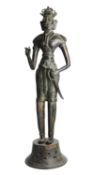 A LARGE  BRONZE FIGURE OF A KANDYAN CHIEF, SRI LANKA, 19TH CENTURY