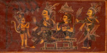 A TWO SIDED BOOKCOVER, RAJASTHAN, INDIA, CIRCA 1900