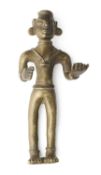A BRONZE FIGURE OF A DEITY, BENGAL, EASTERN INDIA, 19TH CENTURY