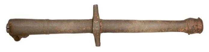 A RARE CENTRAL INDIAN IRON CANNON, 18TH CENTURY