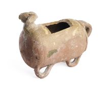 A POTTERY BOX, PROBABLY NORTH AFRICA