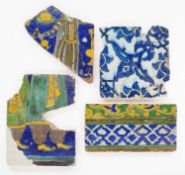 □ A MISCELLANEOUS COLLECTION OF ISLAMIC TILE FRAGMENTS, MOSTLY IRAN AND SYRIA, 12TH-18TH CENTURIES