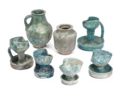 □ ELEVEN GLAZED POTTERY VESSELS, PERSIA AND MESOPOTAMIA, 9TH-15TH CENTURIES