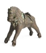 A BRONZE TOY HORSE, RAJASTHAN, INDIA, 19TH CENTURY