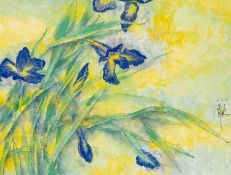 □ CHINESE SCHOOL, 'IRISES', 20TH CENTURY