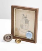 A GOLD CASED CITRINE SEAL, CIRCA 1830