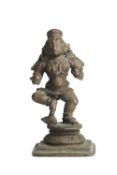 A BRONZE FIGURE OF DANCING KRISHNA, TAMIL NADU, SOUTH INDIA, CIRCA 18TH CENTURY