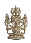 A LARGE BRONZE VISHNU SHRINE, EASTERN INDIA, 20TH CENTURY
