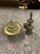 FOUR METAL VESSELS, TIBET, 19TH/20TH CENTURIES