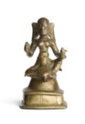 A BRONZE FIGURE OF PARVATI, WESTERN DECCAN, INDIA, CIRCA 18TH CENTURY
