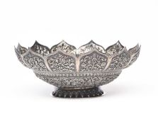 A KUTCH SILVER SWEETMEAT BOWL, BHUJ, INDIA, CIRCA 1890