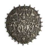A SILVER HAIR ORNAMENT, TAMIL NADU, PROBABLY TIRUCHIRAPALLI, 19TH CENTURY
