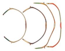 FOUR CHINESE COMPOSITE BOWS, QING DYNASTY, 19TH/20TH CENTURY