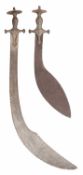 AN INDIAN SWORD (TALWAR) AND AN INDIAN KUKRI, 19TH/20TH CENTURY
