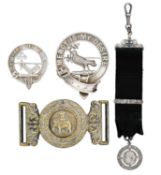 A WAISTBELT CLASP OF THE DUNBARTONSHIRE VOLUNTEER RIFLES