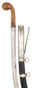 AN OTTOMAN SILVER-MOUNTED SWORD (SHAMSHIR), TURKEY, 18TH/ EARLY 19TH CENTURY