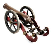 A SMALL IRON SIGNAL CANNON, LATE 19TH CENTURY
