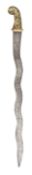 AN INDIAN SHORTSWORD WITH KHANJAR STYLE HILT, 19TH CENTURY
