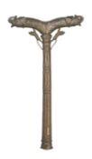 A SOUTH INDIAN COPPER FAKIR’S CRUTCH, 18TH/19TH CENTURY, POSSIBLY BIJAPUR, KARNATAKA