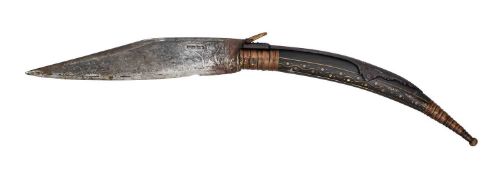 A FRENCH FOLDING KNIFE IN SPANISH NAVAJA STYLE, VAUTHIER RUE DAUPHINE NO. 40, LATE 19TH CENTURY