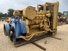 SKIDDED CATERPILLAR 3508 MOTOR W/ NATIONAL C245 CLUTCH