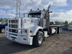 2008 PETERBILT 367 TRI AXLE DAY CAB GIN POLE WINCH TRUCK ODOMETER READS 442,332 MILES, METER READS