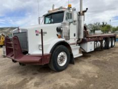2005 KENWORTH T800 T/A W/ TAG AXLE GIN POLE TRUCK ODOMETER READS 123,875 MILES, METER READS 1371