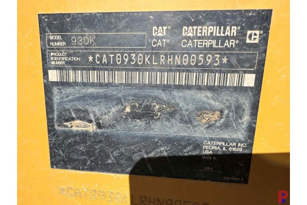 2012 CATERPILLAR 930K WHEEL LOADER METER READS 5975 HOURS, VIN/SN: CAT0930KLRHN00593, CAT C7.1 - Image 23 of 23