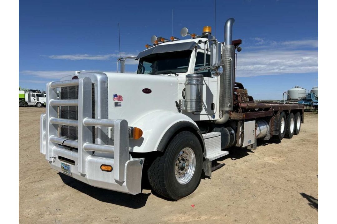 2013 PETERBILT 367 TRI AXLE DAY CAB GIN POLE WINCH TRUCK P/B CUMMINS ISX15, EATON FULLER 18 SPD., - Image 1 of 25