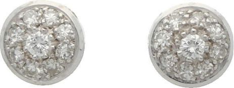 Diamant-Schmuckset Zartes Schmuckset in Weissgold 18K, bestehend aus einem Armband, signiert