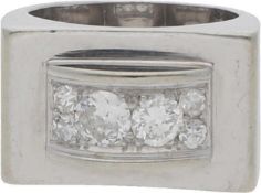 Schmuck-Set Sportlich elegantes Schmuck-Set in Weissgold 18K bestehend aus einem Armband mit