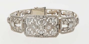 Diamant-Armband Filigranes, antikes Jugendstil-Armband in Weissgold 14K mit schön ausgearbeiteten